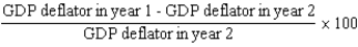 <strong>The inflation rate in year 2 equals</strong> A) . B) . C) . D) .