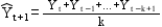 <strong>The correct formula for a k period moving average is</strong> A) B) C) D)