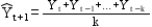 <strong>The correct formula for a k period moving average is</strong> A) B) C) D)