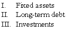 In accounting for governmental funds,which of the following items could appear only on government-wide financial statements?   A)  I only B)  I and II C)  I and III D)  I, II, III