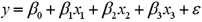 Exhibit 15-5.The accompanying table shows the regression results when estimating   .   Refer to Exhibit 15-5.When testing whether or not x<sub>1</sub> and x<sub>2</sub> have the same influence on y,the null hypothesis is A)    B)    C)    D)   