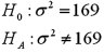Consider the following hypotheses:   A sample variance of 98 is obtained from a random sample of 10 observations drawn from a normally distributed population.At 1% significance level,conduct a test for the population variance using the p-value approach. 