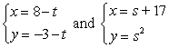 Find all points of intersection of the two curves.   A)    B)    C)    D)   