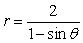 Sketch the graph of the polar equation. (Find a corresponding x-y equation if it helps.)      A)    B)    C)    D)   