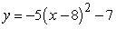 Find the vertex, focus, and directrix of the given parabola.   A)  vertex (-7, 8) ; focus   ; directrix   B)  vertex (8, -7) ; focus   ; directrix   C)  vertex   ; focus (8, -7) ; directrix   D)  vertex (8, -7) ; focus   ; directrix  
