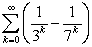 Determine if   converges or diverges. If convergent, find the sum of the series. A)  converges with sum =   B)  converges with sum =   C)  converges with sum =   D)  diverges