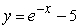Find the solution of the differential equation, y' = -y, satisfying the initial condition, y(0)  = -5. A)    B)    C)    D)   