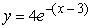 Find the solution of the differential equation, y' = -y, satisfying the initial condition, y(4)  = 3. A)    B)    C)    D)   