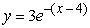 Find the solution of the differential equation, y' = -y, satisfying the initial condition, y(4)  = 3. A)    B)    C)    D)   