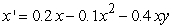 Find all equilibrium points for the following coupled predator-prey-model equations.     A)  (0, 0) , (2.000, 0) , (0.500, 0.375)  B)  (0, 0) , (0.500, 0) , (2.000, 0.500)  C)  (0, 0) , (0.500, 2.000) , (0, 0.375)  D)  (0, 0) , (2.000, 0) , (0.500, 0.250) 
