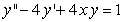 Write the following second-order equation as a system of first-order equations.  