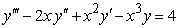 Write the following third-order equation as a system of equations.  