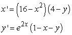 Find all equilibrium points for the following system of equations.   A)    B)    C)    D)   