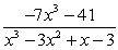Find the partial fractions decomposition and an antiderivative.  