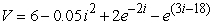 An electrical power supply, such as a battery, generates an electrical potential (voltage, V)  which varies depending on how much current (i)  it is delivering. The integral   represents the total power (energy per unit time)  being given off by the battery when it is producing a current I. The useful electrical power, however, is just the product   . The difference between the total and the electrical power represents power that is wasted (and that accumulates as heat) . Consider a hypothetical battery with a voltage vs. current curve described by the equation   . If the battery is producing a current of 4 amperes, how much electrical power is being produced, and how much power is being wasted? A)    B)    C)    D)   