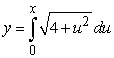 Find the length of the curve defined by function   and extending from x = 0 to x = 2. Round your answer to three decimal places. A)  4.712 B)  4.812 C)  4.912 D)  5.012