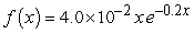 The pdf describing the chance that a given insect will die at a particular age, x days, is   . What is the chance the insect will live between 2 and 4 days? A)  0.809 B)  0.130 C)  0.938 D)  0.221
