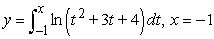 Find an equation of the tangent line at the given value of   .   A)    B)    C)    D)   