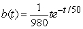 Suppose that a communicable disease has an infection stage and an incubation stage (like HIV and AIDS). Assume that the infection rate is a constant   people per month and the incubation distribution is   month<sup>-1</sup>. The rate at which people develop the disease at time   is given by   people per month. Use your CAS to find expressions for both the rate   and the number of people   who develop the disease between times   and   . Explain why the graph   has a horizontal asymptote. For small   's, the graph of   is concave up; explain what happens for large   's.