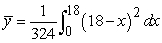 The location   of the center of gravity (balance point) of a flat plate bounded by   and the   -axis is given by   and   For the isosceles triangle bounded below by the   -axis and above by the function   (for   ), use symmetry to argue that   and   . Compute   .