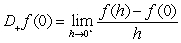 Compute the right-hand derivative   and the left-hand derivative   .   A)    ,   B)    ,   C)    ,   D)    ,  