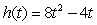 The height of an object at time t is given by   . Determine the object's acceleration at t = 3. A)  60 B)  16 C)  44 D)  -16