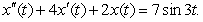 Suppose that the charge in a circuit satisfies the equation   Find the gain of the circuit. A)    B)    C)    D)   