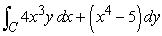 Show that the line integral   is independent of the path.