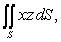 Set up a double integral that equals   where S is the portion of the plane   above the rectangle  