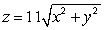 Find the flux of   across the portion of   below   A)    B)    C)    D)   