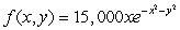 Suppose that   is the population density of a species of a certain small animal. Estimate the population in the triangular region     and   . A)  2426 B)  1115 C)  2548 D)  936