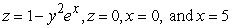 Compute the volume of the solid bounded by the given surfaces.   A)    B)    C)    D)   