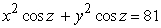 Write the equation   in cylindrical coordinates. A)    B)    C)    D)   