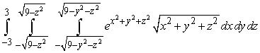 Evaluate the iterated integral   by changing coordinate systems. A)    B)    C)    D)   