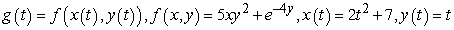 Use the chain rule to find the indicated derivative.   , where   A)    B)    C)    D)   