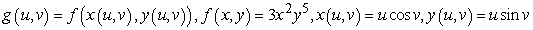 Use the chain rule to find the indicated derivative.   , where   A)    B)    C)    D)   
