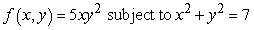 Use Lagrange multipliers to find the maximum and minimum of the function   subject to the constraint   .     A)    B)    C)    D)   