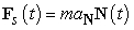 The friction force required to keep a car from skidding on a curve is given by   . Find the friction force needed to keep a car of mass m = 90 (slugs)  from skidding.   A)    B)    C)    D)   
