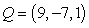 Find the distance from the point Q to the given line. Round to the nearest thousandth.   , line through   and   A)  14.036 B)  0.644 C)  11.460 D)  12.992