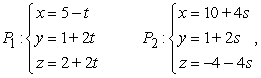 Suppose two airplanes fly paths described by the parametric equations   where s and t represent time. Determine whether the flight paths intersect and, if so, whether the planes collide. A)  The paths do not intersect. B)  The paths intersect, but the planes do not collide. C)  The paths intersect and the planes collide.