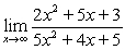 Determine the limit.   Answer with a number,   ,   or that the limit does not exist. A)    B)    C)    D)    E)  The limit does not exist.