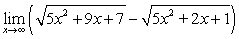 Find the limit exactly (Hint: multiply and divide by the conjugate expression and simplify) .   A)    B)    C)  5 D)  The limit does not exist.