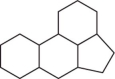 The family of compounds known as steroids share a common molecular framework of 17 carbon atoms that are arranged into four rings.Which is a representation of this common molecular framework? A)    B)    C)    D)   