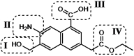 In this molecule four different functional groups are circled.   Which is the carboxylic acid functional group? A) I B) II C) III D) IV