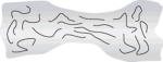 This is a representation of a plastic bag being stretched.Which statement best describes what is happening in the figure?   A) Molecular chains shift from a random orientation to align parallel to each other in the direction of the pulling force. B) During the pulling,the mixed-up polymer chains cross link to make the polymer stronger. C) The pulling force creates branches,causing a switch from high density to low density polymer. D) It is only a temporary distortion;once the pulling force stops,the plastic snaps back to the original orientation.