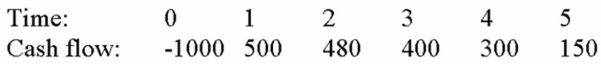 Compute the Discounted Payback statistic for Project X and recommend whether the firm should accept or reject the project with the cash flows shown below if the appropriate cost of capital is 10 percent and the maximum allowable discounted payback is 3 years.   A)  2.49 years, accept B)  2.98 years, accept C)  3.49 years, reject D)  4.98 years, reject