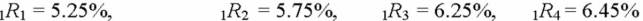 Forecasting Interest Rates On May 23, 20XX, the existing or current (spot) one-year, two-year, three-year, and four-year zero-coupon Treasury security rates were as follows:     <sub> Using the unbiased expectations theory, what is the one-year forward rate on zero-coupon Treasury bonds for year four as of May 23, 20XX? A.5.925% B.6.45% C.7.05% D. 10.32%