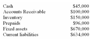 You are given the following information about KER Corp.:   Required: Calculate KER's current ratio.