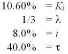 Solve for the weighted average cost of capital:   A) 8.67% B) 8.00% C) 7.60% D) 7.33% E) 7.14%