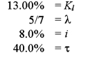 Solve for the weighted average cost of capital:   A) 8.67% B) 8.00% C) 7.60% D) 7.33% E) 7.14%